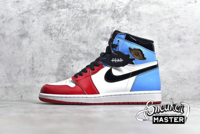NIKE AIR JORDAN 1 RETRO HIGH OG FEARLESS WHITE/UNIVERSITY BLUE-VARSITY RED-BLACK CK5666-100