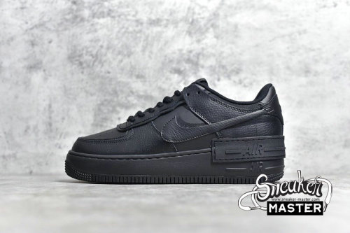 NIKE AIR FORCE 1 LOW SHADOW BLACK/BLACK/BLACK CI0917-001