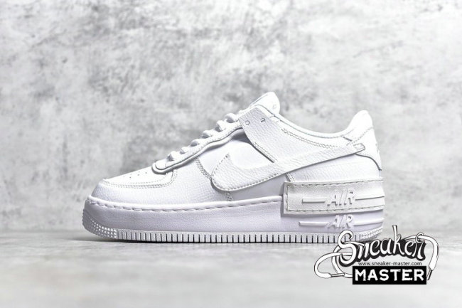 NIKE AIR FORCE 1 LOW SHADOW WHITE/WHITE/WHITE CI0919-100