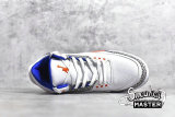 NIKE AIR JORDAN 3 RETRO KNICKS WHITE/OLD ROYAL-UNIVERSITY ORANGE-TECH GREY 136064-148
