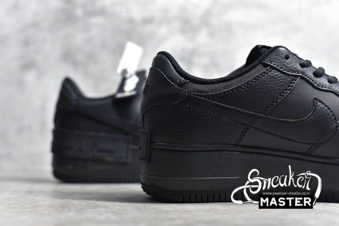 NIKE AIR FORCE 1 LOW SHADOW BLACK/BLACK/BLACK CI0917-001