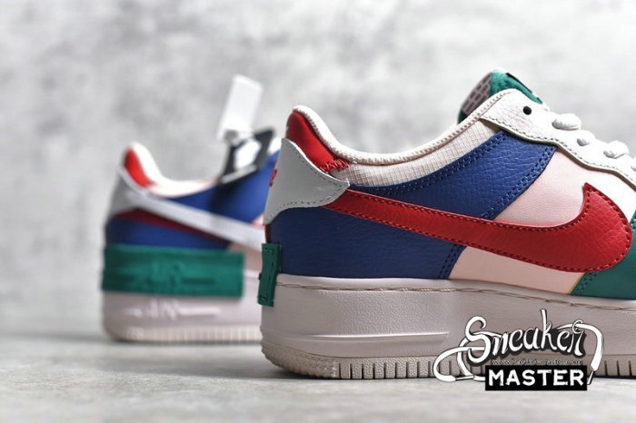 NIKE AIR FORCE 1 SHADOW MYSTIC NAVY/WHITE-ECHO PINK-GYM RED CI0919-400