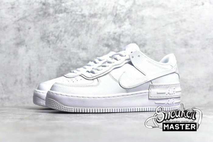 NIKE AIR FORCE 1 LOW SHADOW WHITE/WHITE/WHITE CI0919-100