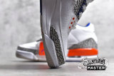 NIKE AIR JORDAN 3 RETRO KNICKS WHITE/OLD ROYAL-UNIVERSITY ORANGE-TECH GREY 136064-148
