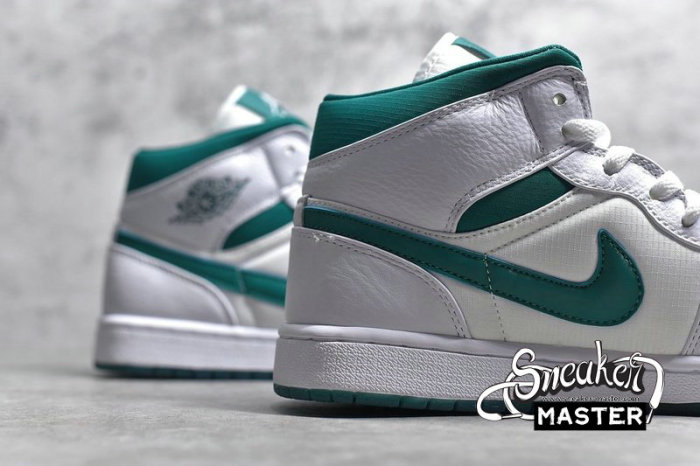 NIKE AIR JORDAN 1 MID MYSTIC GREEN WHITE/WHITE/MYSTIC GREEN CD6759-103