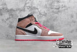 NIKE AIR JORDAN 1 MID SE CRIMSON TINT/BLACK-SAIL-HYPER PINK 852542-801