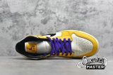 NIKE AIR JORDAN 1 MID SE LAKERS UNIVERSITY GOLD/BLACK-PALE IVORY-COURT PURPLE 852542-700