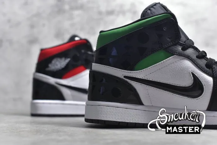 NIKE AIR JORDAN 1 MID QUAI 54 BLACK/WHITE/RED-YELLOW CJ9219-001