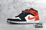 NIKE AIR JORDAN 1 MID SHATTERED BACKBOARD BLACK/STARFISH-WHITE 554724-058