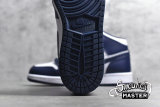 NIKE AIR JORDAN 1 MID OBSIDIAN WHITE/OBSIDIAN-METALLIC GOLD 554724-174
