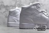 NIKE AIR JORDAN 1 RETRO MID WHITE/PURE PLATINUM-WHITE 554724-104
