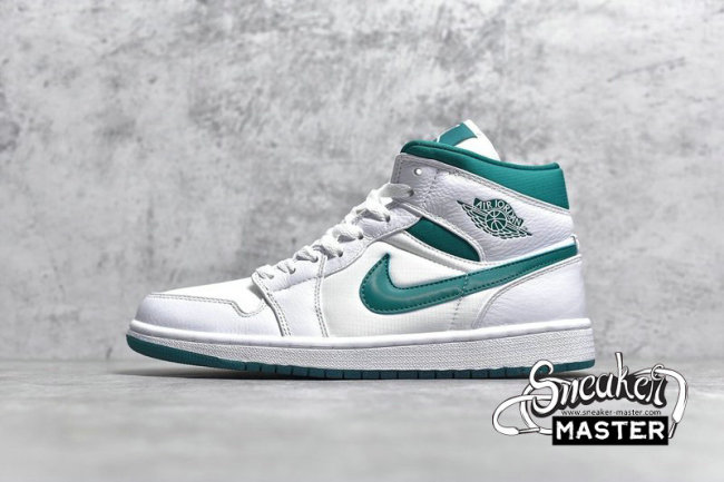 NIKE AIR JORDAN 1 MID MYSTIC GREEN WHITE/WHITE/MYSTIC GREEN CD6759-103