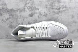 NIKE AIR JORDAN 1 RETRO MID WHITE/PURE PLATINUM-WHITE 554724-104