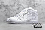 NIKE AIR JORDAN 1 RETRO MID WHITE/PURE PLATINUM-WHITE 554724-104