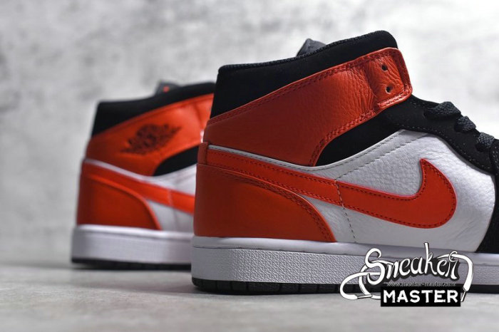 NIKE AIR JORDAN 1 MID SHATTERED BACKBOARD BLACK/STARFISH-WHITE 554724-058