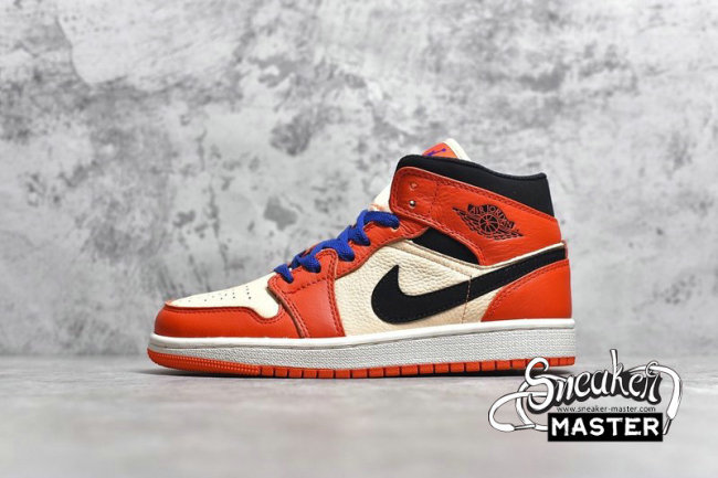 NIKE AIR JORDAN 1 RETRO MID SE TEAM ORANGE/BLACK/WHITE 852542-800