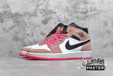 NIKE AIR JORDAN 1 MID SE CRIMSON TINT/BLACK-SAIL-HYPER PINK 852542-801