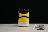 NIKE AIR JORDAN 1 MID SE YELLOW TOE BLACK/BLACK-TOUR YELLOW-WHITE 852542-071