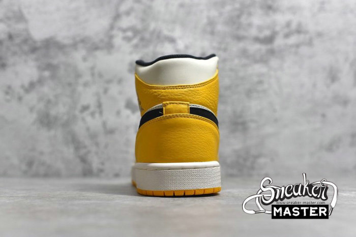 NIKE AIR JORDAN 1 MID SE LAKERS UNIVERSITY GOLD/BLACK-PALE IVORY-COURT PURPLE 852542-700