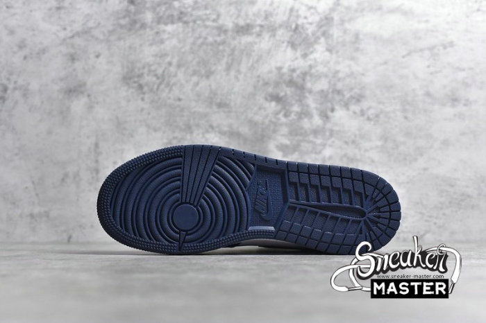 NIKE AIR JORDAN 1 MID OBSIDIAN WHITE/OBSIDIAN-METALLIC GOLD 554724-174