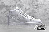 NIKE AIR JORDAN 1 RETRO MID WHITE/PURE PLATINUM-WHITE 554724-104