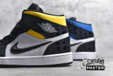 NIKE AIR JORDAN 1 MID QUAI 54 BLACK/WHITE/RED-YELLOW CJ9219-001