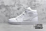 NIKE AIR JORDAN 1 RETRO MID WHITE/PURE PLATINUM-WHITE 554724-104