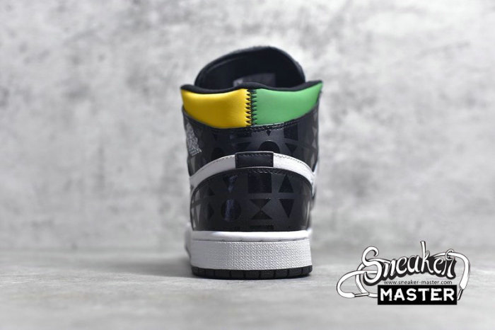 NIKE AIR JORDAN 1 MID QUAI 54 BLACK/WHITE/RED-YELLOW CJ9219-001