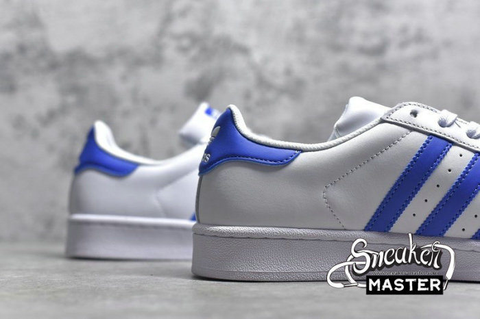 ADIDAS SUPERSTAR SHOES CLOUD WHITE/BLUE BIRD/OFF WHITE FW4406