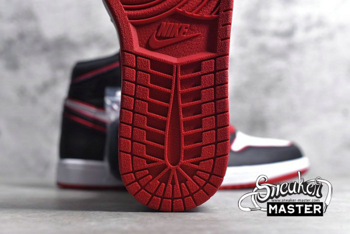 NIKE AIR JORDAN 1 RETRO HIGH OG BLOODLINE BLACK/GYM RED/WHITE 555088-062