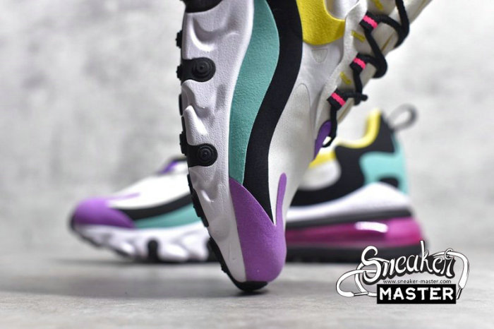 NIKE AIR MAX 270 REACT BAUHAUS WHITE/DYNAMIC YELLOW-BLACK AO4971-101
