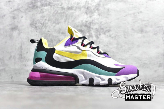 NIKE AIR MAX 270 REACT BAUHAUS WHITE/DYNAMIC YELLOW-BLACK AO4971-101