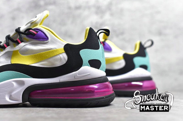 NIKE AIR MAX 270 REACT BAUHAUS WHITE/DYNAMIC YELLOW-BLACK AO4971-101