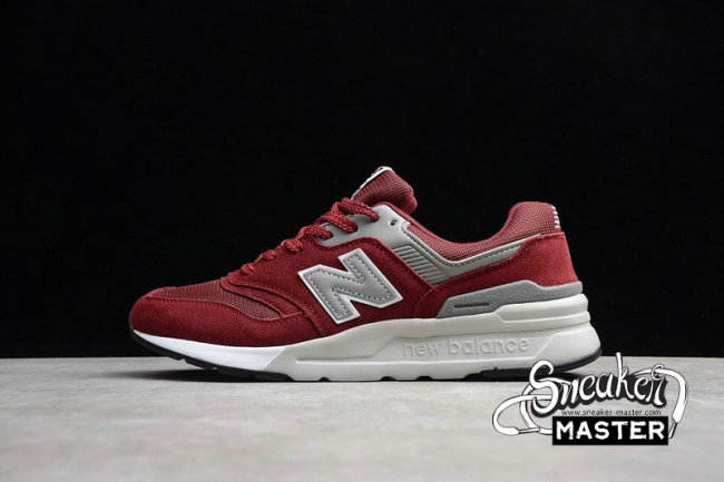 NEW BALANCE 997 RUNNINGS SHOES WINE RED/WINE RED/GREY-WHITE CM997HCD