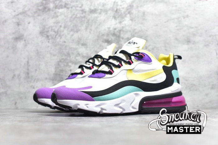 NIKE AIR MAX 270 REACT BAUHAUS WHITE/DYNAMIC YELLOW-BLACK AO4971-101