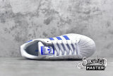 ADIDAS SUPERSTAR SHOES CLOUD WHITE/BLUE BIRD/OFF WHITE FW4406