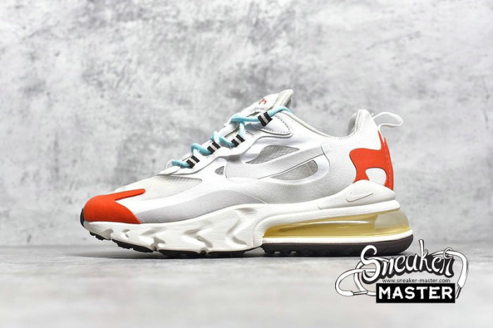 NIKE AIR MAX 270 REACT LIGHT BEIGE CHALK/SUMMIT WHITE/TEAM ORANGE AT6174-200