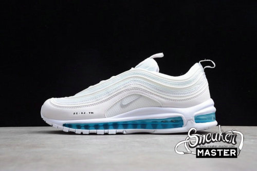NIKE AIR MAX 97 JESUS SHOES CUSTOM X MSCHF X INRI WHITE/WHITE/BLUE 921826-101