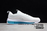 NIKE AIR MAX 97 JESUS SHOES CUSTOM X MSCHF X INRI WHITE/WHITE/BLUE 921826-101