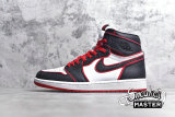 NIKE AIR JORDAN 1 RETRO HIGH OG BLOODLINE BLACK/GYM RED/WHITE 555088-062
