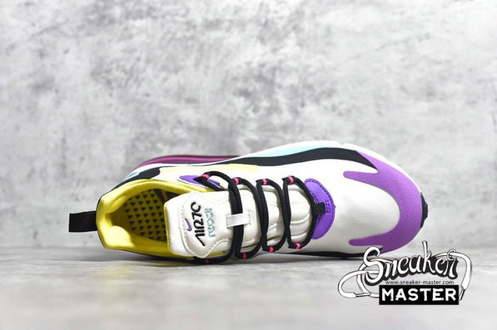 NIKE AIR MAX 270 REACT BAUHAUS WHITE/DYNAMIC YELLOW-BLACK AO4971-101