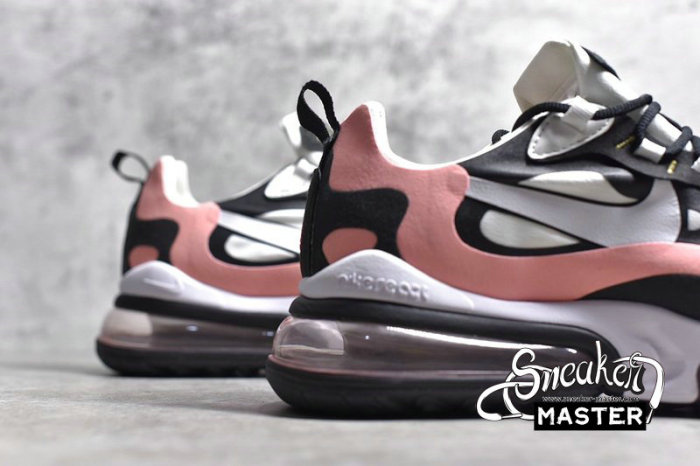 NIKE AIR MAX 270 REACT BLACK/WHITE-BLEACHED CORAL-METALLIC GOLD AT6174-005