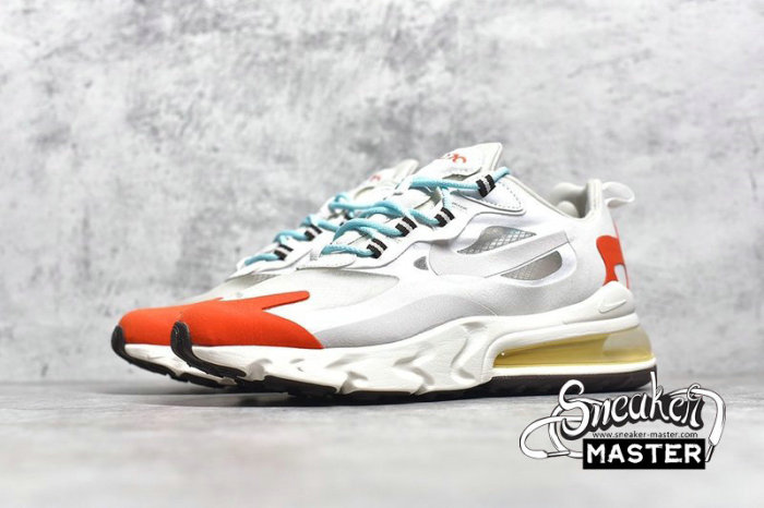 NIKE AIR MAX 270 REACT LIGHT BEIGE CHALK/SUMMIT WHITE/TEAM ORANGE AT6174-200