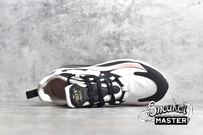 NIKE AIR MAX 270 REACT BLACK/WHITE-BLEACHED CORAL-METALLIC GOLD AT6174-005