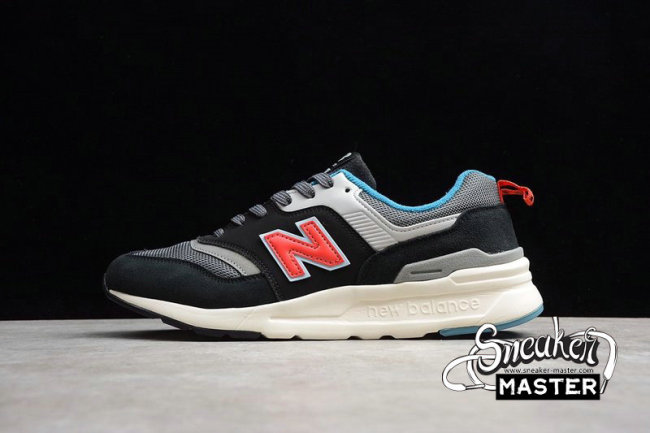 NEW BALANCE 997 MAGNET RUNNINGS SHOES BLACK/MAGNET/ENERGY RED CM997HAI