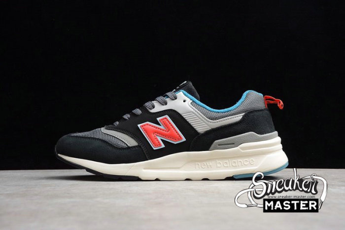 NEW BALANCE 997 MAGNET RUNNINGS SHOES BLACK/MAGNET/ENERGY RED CM997HAI