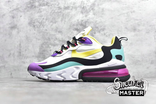 NIKE AIR MAX 270 REACT BAUHAUS WHITE/DYNAMIC YELLOW-BLACK AO4971-101