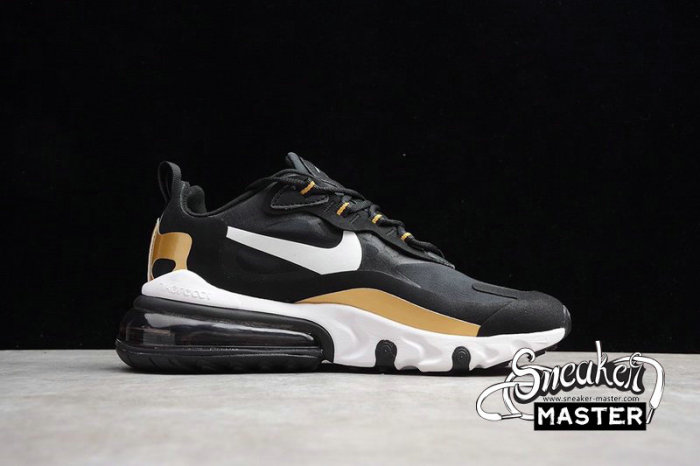 NIKE AIR MAX 270 REACT BLACK/WHITE/GOLD AO4971-006