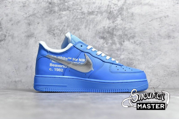 NIKE AIR FORCE 1 LOW MCA X OFF-WHITE UNIVERSITY BLUE/WHITE-UNIVERSITY RED-METALLIC SILVER CI1173-400