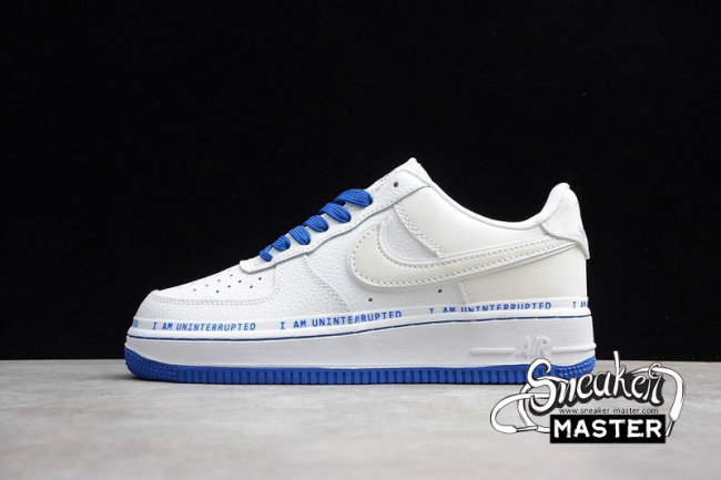 NIKE UNINTERRUPTED X AIR FORCE 1 LOW QS MORE THAN WHITE/WHITE/RACER BLUE CQ0494-100